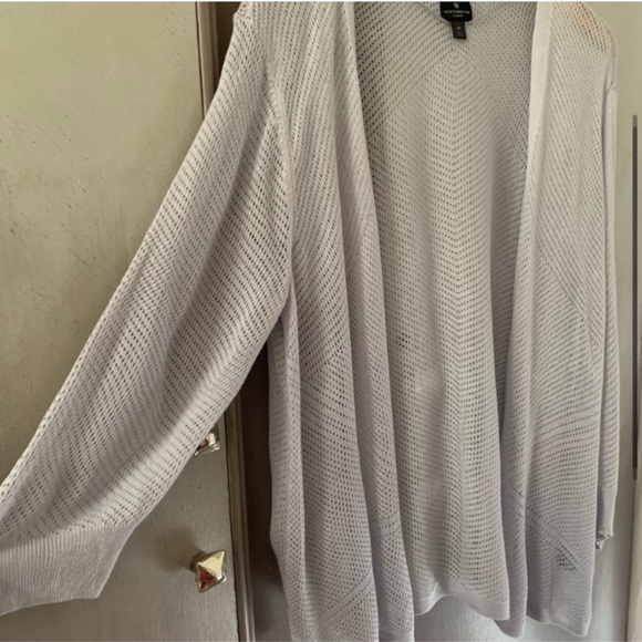 Worthington Open Front Lightweight Gray Sweater - Picture 2 of 6